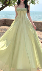 Fala Green Ethereal Sweetheart Maxi Dress