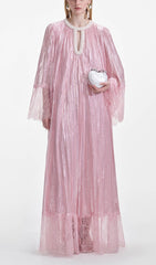 Dorotea Pink Shimmering Maxi Dress