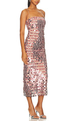 Aria Multi-Tone Sequin Midi Dress