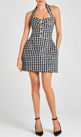 Kaethe Halter Sequin Mini Dress