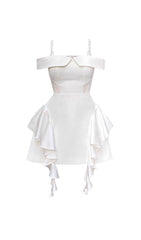 Jayleen White Ruffle Mini Dress