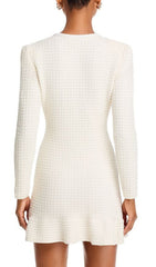 Elegant Basia Tweed Rhinestone Mini Dress