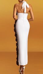 Gravistar Halterneck Floral Sculpting Maxi Dress