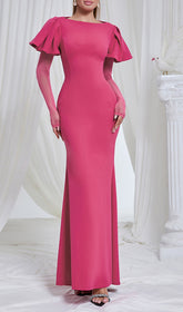 Bev Fuchsia Pink Statement Maxi Dress