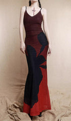 Elettra Bold Floral Maxi Slip Dress