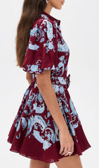 Women's Ilione Paisley Print Belted Mini Dress