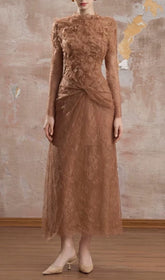 Jamar Romantic Lace Midi Dress