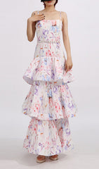 Elsinore Women's Strappy Tiered Floral Maxi Dress