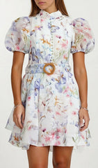 Fouad Floral Puff Sleeve Mini Dress