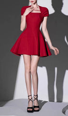 Chaela Chic Red Mini Dress