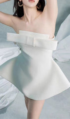 Erelah Chic Strapless Bowknot Mini Dress