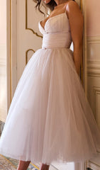 Diellza Elegant Tulle Midi Dress