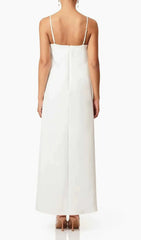 Erica Strappy Maxi Dress with Vibrant 3D Floral Embellishments