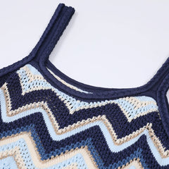 Geoff Zigzag Knit Maxi Dress