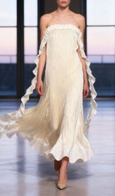 Imogene Ethereal Pleated Maxi Gown