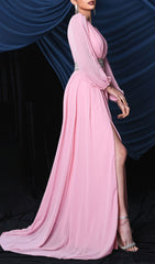 The Boheme Pink Pearl Maxi Dress