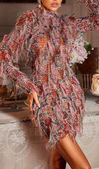 Cherith Shimmer & Shake Fringe Mini Dress