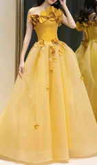 Radiant Dalia Yellow Floral Strapless Maxi Gown