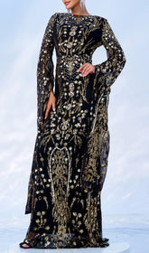 Cicely Opulent Gold Sequin Maxi Dress