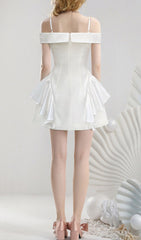 Jayleen White Ruffle Mini Dress