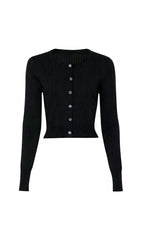 Jackie Black Ribbed Knit Maxi Dress & Cardigan Set