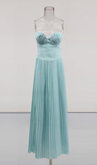 Fallon Strapless Pleated Maxi Dress