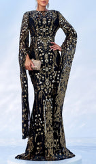 Cicely Opulent Gold Sequin Maxi Dress