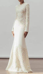 Elodie Timeless Lace & Crepe Maxi Gown
