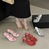 Aneikeh Peep Toe Buckle Strap Stiletto Sexy Butterfly-knot High Heels Gladiator Sandals Party Dress Shoe