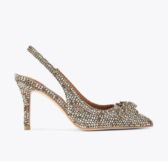 Arden Furtado houndstooth cloth Closed toe Sandals Pointed toe Sexy Stilettos heels Back Strap Modern Sandals