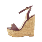 Arden Furtado Open toe Round toe Waterproof platform Super high heel Belt buckle Wedges word-cingulate Sandals
