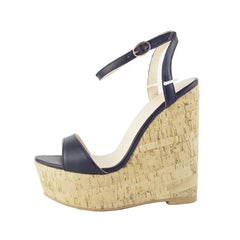 Arden Furtado Open toe Round toe Waterproof platform Super high heel Belt buckle Wedges word-cingulate Sandals