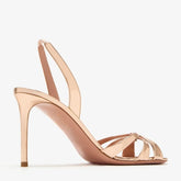 Arden Furtado Metal leather bowknot Banquet Shoes Round Toe Back Strap Sexy Super high heel Open toe Sandals Large size