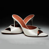 Arden Furtado peep toe Square toe Silk Slippers Pure colour Super high heel word-cingulate slippers Extra large size