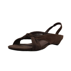 Arden Furtado sheepskin Round toe bowknot Rear trip belt Wedges Open toe Sandals Middle heel Commuter shoes