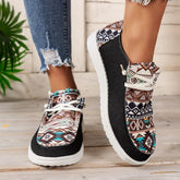 Autumn Round Toe Walking Shoes Color Matching Casual Comfortable Shallow Mouth Thick Sole Flats Woman Plus Size 43