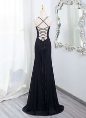 Hermoso vestido de noche con tirantes de spandex y encaje