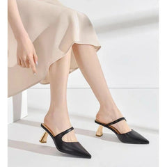 Baotou high-heeled slippers