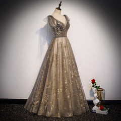 Gorgeous A-line V-neckline Long Party Dress Prom Dress