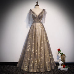 Gorgeous A-line V-neckline Long Party Dress Prom Dress