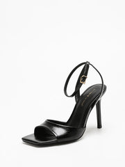 Classic Black Ankle Strap Stiletto Heels