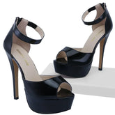 14cm Nightclub Style High Heels Party Platform Ankle strap Sandals Big Size 43