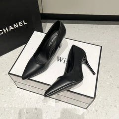 Black High Heels Female Professional Working Pumps Stiletto Sexy Shallow Toe Single Shoes Size 34-43 Dress Wedding Shoes