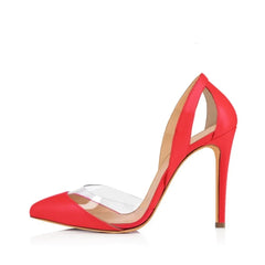 Pumps Stilettos Sexy Hollow out High Heels NightClub Party Red Wedding Woman Dress Shoes Plus Size 42