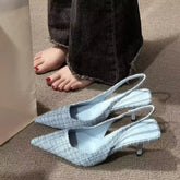 brdesigned knitted platform heels women