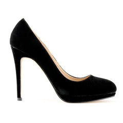velvet toe transparent high heel platform heels party wedding dress shoes 806-1VE