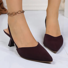 French pointed high-heeled shoes