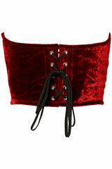 Red Velvet Underwire Waist Cincher Corset