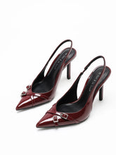 Ladies' Elegant Patent Leather Pointed-Toe Stilettos