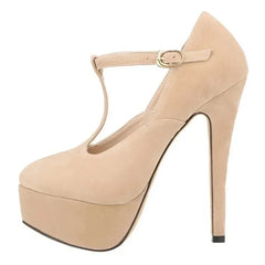 Men Pumps Crossdresser Belt Buckle 14cm Sexy Ankle Strap Sandals Platform High Heels Party Dress Unisex Prom Shoes Large Size